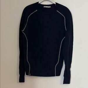 QOR Men's Navy Blue Sweater